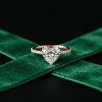 3 CT Heart Cut The Valentina Lab Grown Diamond Ring For Girls Rose Gold