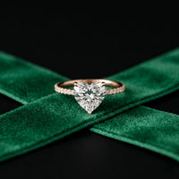 3 CT Heart Cut The Valentina Lab Grown Diamond Ring For Girls Rose Gold