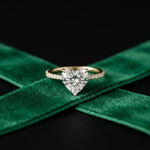 3 CT Heart Cut The Valentina Lab Grown Diamond Ring For Girls Gold