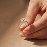 3 CT Heart Cut The Valentina Lab Grown Diamond Ring For Girls Gold