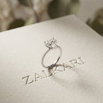 3 CT Heart Cut The Valentina Lab Grown Diamond Ring For Girls White