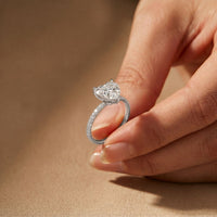 3 CT Heart Cut The Valentina Lab Grown Diamond Ring For Girls White