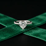 3 CT Heart Cut The Valentina Lab Grown Diamond Ring For Girls White