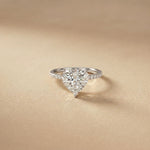 3 CT Heart Cut The Valentina Lab Grown Diamond Ring For Girls White