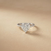 3 CT Heart Cut The Valentina Lab Grown Diamond Ring For Girls White