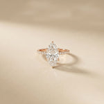3 CT Marquise Cut Lab Grown Verona  Diamond Ring Rose Gold