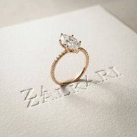 3 CT Marquise Cut Lab Grown Verona  Diamond Ring Rose Gold