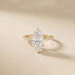 3 CT Marquise Cut Lab Grown Verona  Diamond Ring Gold
