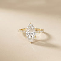 3 CT Marquise Cut Lab Grown Verona  Diamond Ring Gold