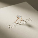 The Brixton 3 CT Oval Cut Lab Grown Diamond Ring For Girls Rose Gold