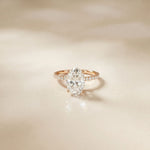 The Brixton 3 CT Oval Cut Lab Grown Diamond Ring For Girls Rose Gold