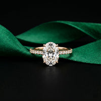 The Brixton 3 CT Oval Cut Lab Grown Diamond Ring For Girls Rose Gold