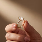 The Brixton 3 CT Oval Cut Lab Grown Diamond Ring For Girls Gold