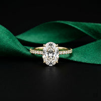The Brixton 3 CT Oval Cut Lab Grown Diamond Ring For Girls Gold
