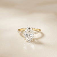 The Brixton 3 CT Oval Cut Lab Grown Diamond Ring For Girls Gold