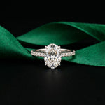 The Brixton 3 CT Oval Cut Lab Grown Diamond Ring For Girls White