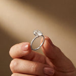 The Brixton 3 CT Oval Cut Lab Grown Diamond Ring For Girls White