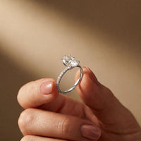 The Brixton 3 CT Oval Cut Lab Grown Diamond Ring For Girls White