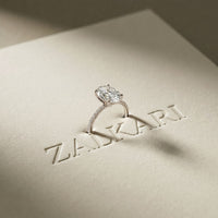 The Brixton 3 CT Oval Cut Lab Grown Diamond Ring For Girls White