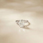 The Brixton 3 CT Oval Cut Lab Grown Diamond Ring For Girls White