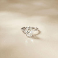 The Brixton 3 CT Oval Cut Lab Grown Diamond Ring For Girls White