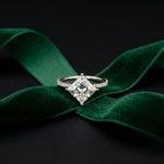 The Everleigh 3 CT Princess Cut Lab Grown Diamond Pave Engagement Ring White
