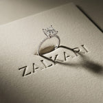 The Everleigh 3 CT Princess Cut Lab Grown Diamond Pave Engagement Ring White