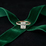 3 CT Radiant Cut Bellamy Lab Grown Diamond Engagement Ring Rose Gold
