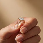 3 CT Radiant Cut Bellamy Lab Grown Diamond Engagement Ring Rose Gold