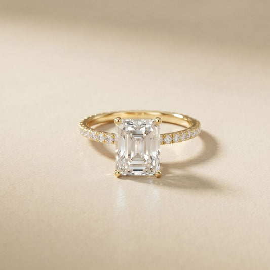 3 CT Radiant Cut Bellamy Lab Grown Diamond Engagement Ring