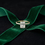 3 CT Radiant Cut Bellamy Lab Grown Diamond Engagement Ring Gold