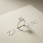 3 CT Radiant Cut Bellamy Lab Grown Diamond Engagement Ring White