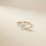 3 CT Round Cut Madeleine Lab Grown Diamond Engagement Ring Rose Gold