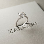 3 CT Round Cut Madeleine Lab Grown Diamond Engagement Ring White