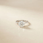 3 CT Round Cut Madeleine Lab Grown Diamond Engagement Ring White