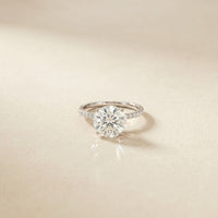 3 CT Round Cut Madeleine Lab Grown Diamond Engagement Ring White