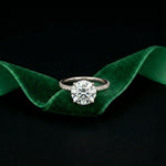 3 CT Round Cut Madeleine Lab Grown Diamond Engagement Ring White