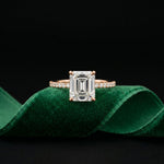 The Whitmore 3 CT Asscher Cut Lab Grown Diamond Engagement Ring Rose Gold