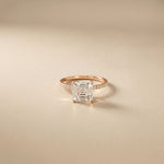The Whitmore 3 CT Asscher Cut Lab Grown Diamond Engagement Ring Rose Gold