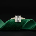 The Whitmore 3 CT Asscher Cut Lab Grown Diamond Engagement Ring Gold