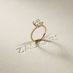 The Whitmore 3 CT Asscher Cut Lab Grown Diamond Engagement Ring Gold
