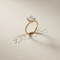 The Whitmore 3 CT Asscher Cut Lab Grown Diamond Engagement Ring Gold