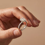 The Whitmore 3 CT Asscher Cut Lab Grown Diamond Engagement Ring White