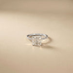The Whitmore 3 CT Asscher Cut Lab Grown Diamond Engagement Ring White