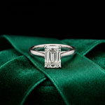 2.20 CT Radiant Cut Lab Grown Diamond Hidden Halo Engagement Ring White