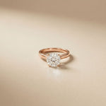 2.20CTW Round Lab Grown Diamond Bloom Ring For Her Rose Gold