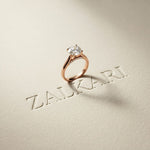 2.20CTW Round Lab Grown Diamond Bloom Ring For Her Rose Gold