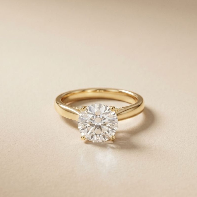 2.20CTW Round Lab Grown Diamond Bloom Ring For Her Gold