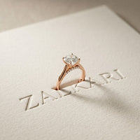 2.20CTW Cushion Lab Grown Diamond Whisper Ring For Girls Rose Gold