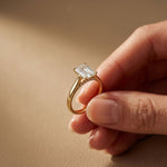 2.20CTW Emerald Cut Lab Grown Diamond Heirloom Ring Gold